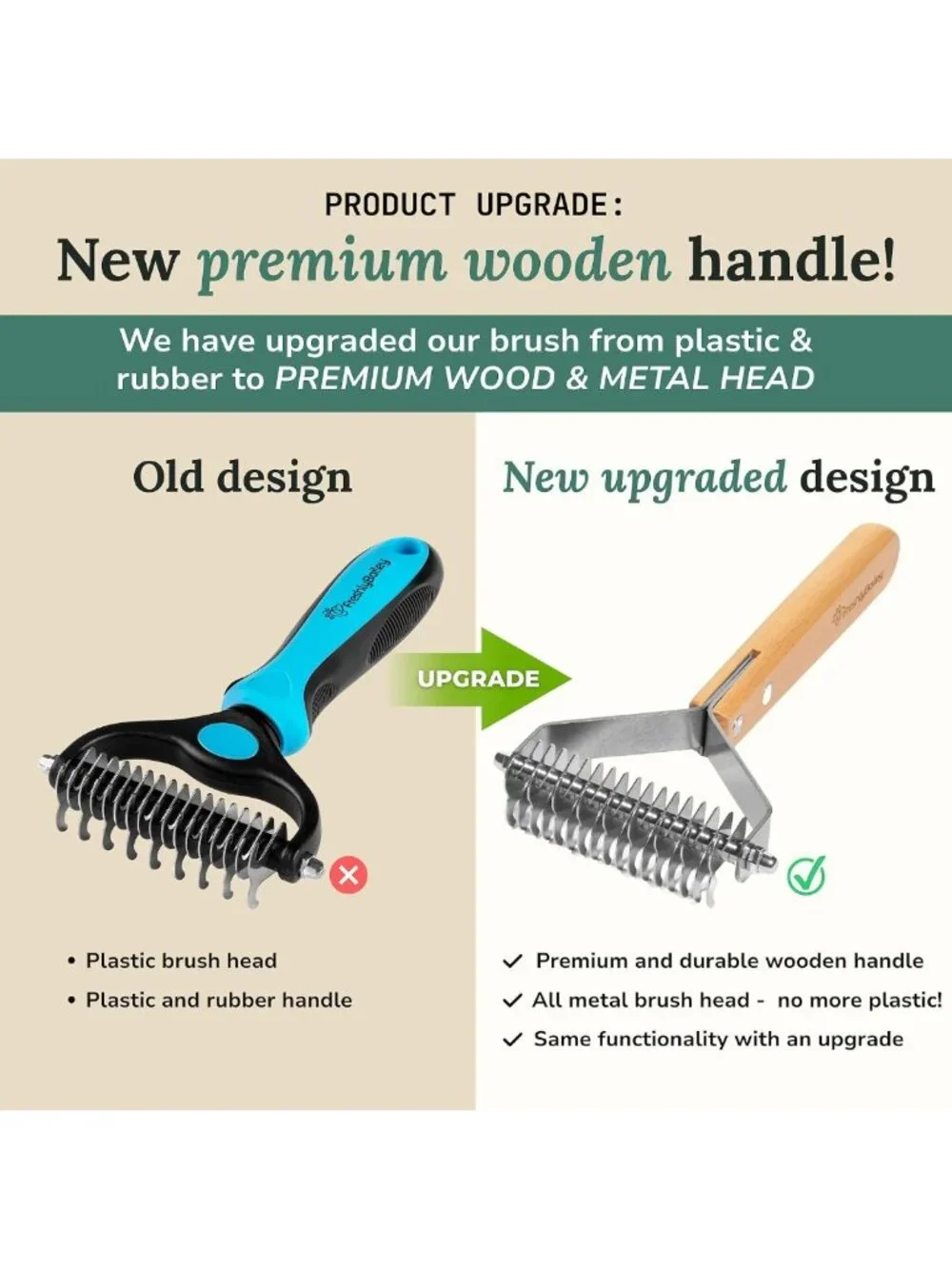 Pet Dematting Comb for Cats & Dogs - Mat Remover & Deshedding Undercoat Tool
